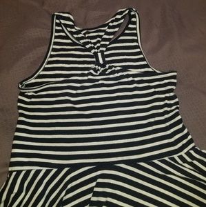 Girls race back handkerchief hem dress.